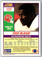 1990 Score Todd McNair #137
