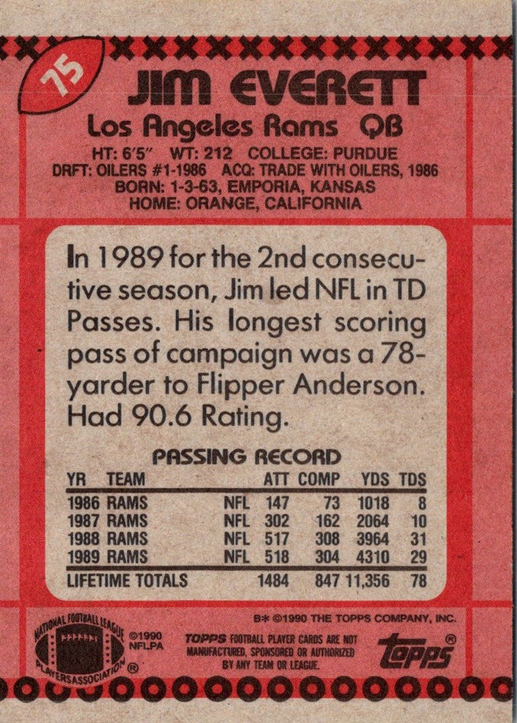 1990 Topps Jim Everett