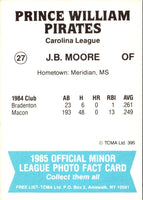 1985 TCMA Prince William Pirates J.B. Moore #27