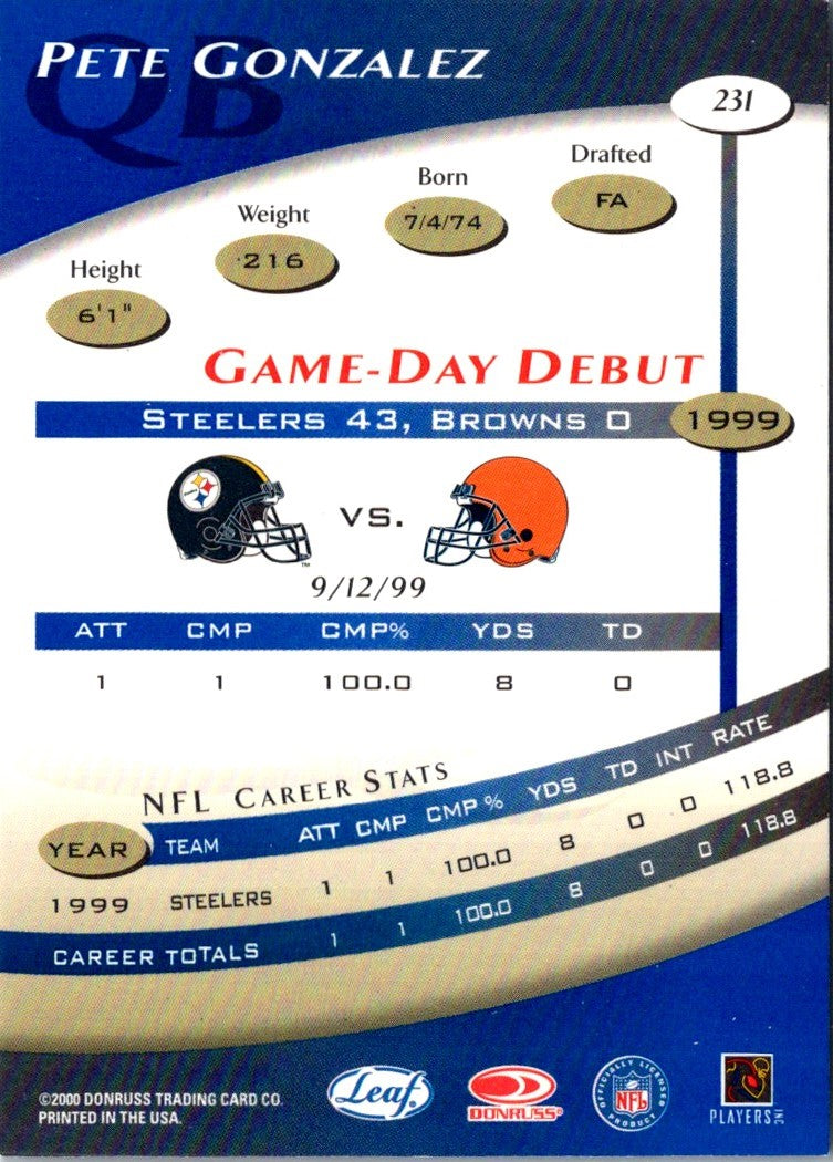 2000 Quantum Leaf Pete Gonzalez