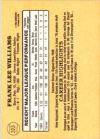1985 Donruss Frank Williams #323 Rookie