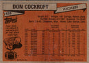 1981 Topps Don Cockroft