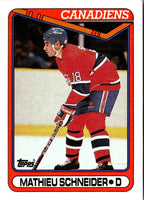 1990 Topps Mathieu Schneider #372 Rookie