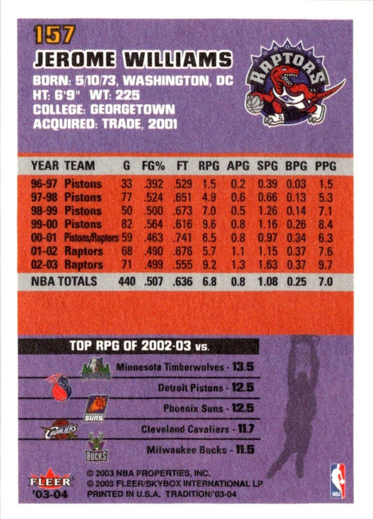 2003 Fleer Tradition Jerome Williams