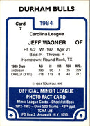 1984 TCMA Durham Bulls Jeff Wagner