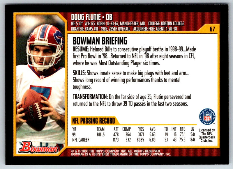 2000 Bowman Doug Flutie