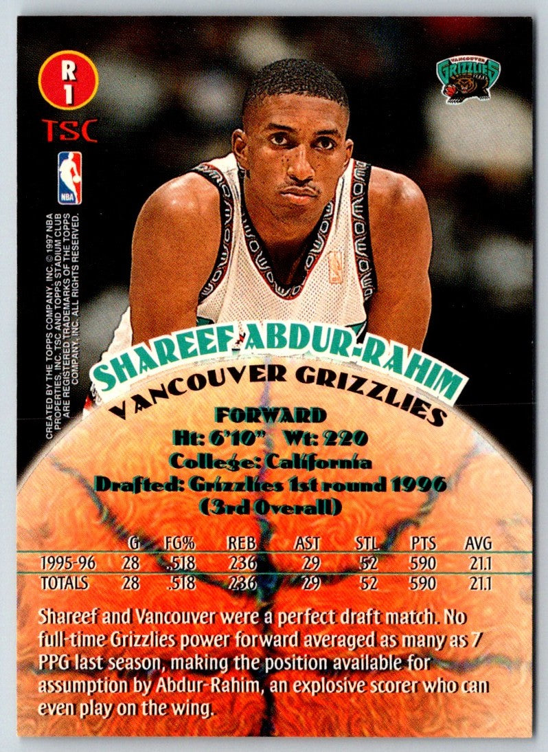 1996 Stadium Club Members Only II Shareef Abdur-Rahim