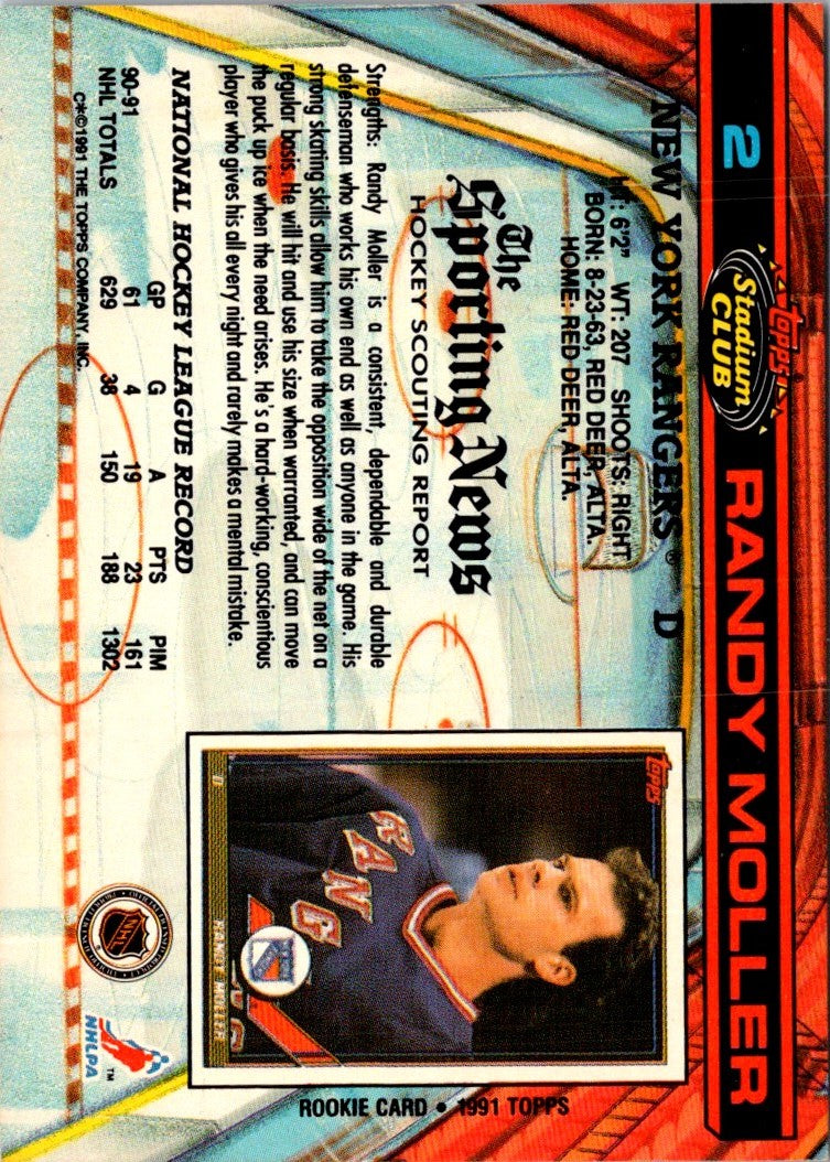 1991 Stadium Club Randy Moller