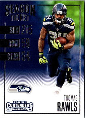 2016 Panini Contenders Thomas Rawls #23