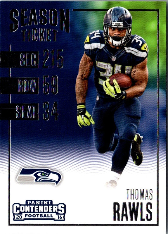 2016 Panini Contenders Thomas Rawls #23