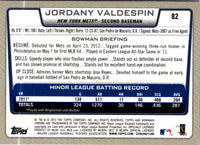 2012 Bowman Chrome Jordany Valdespin #82 Rookie