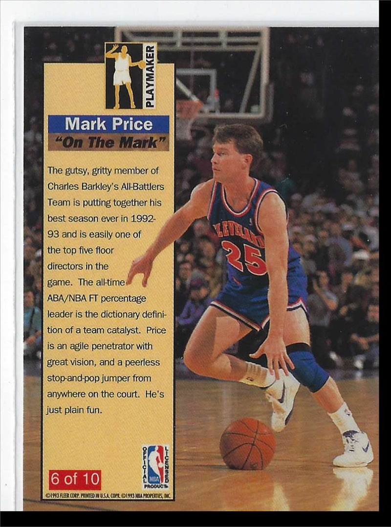 1993 Ultra Playmakers Mark Price