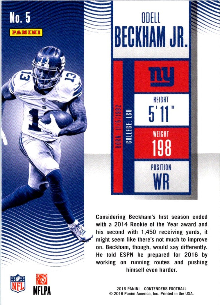 2016 Panini Odell Beckham Jr.