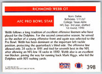 1992 Proset Richmond Webb #398