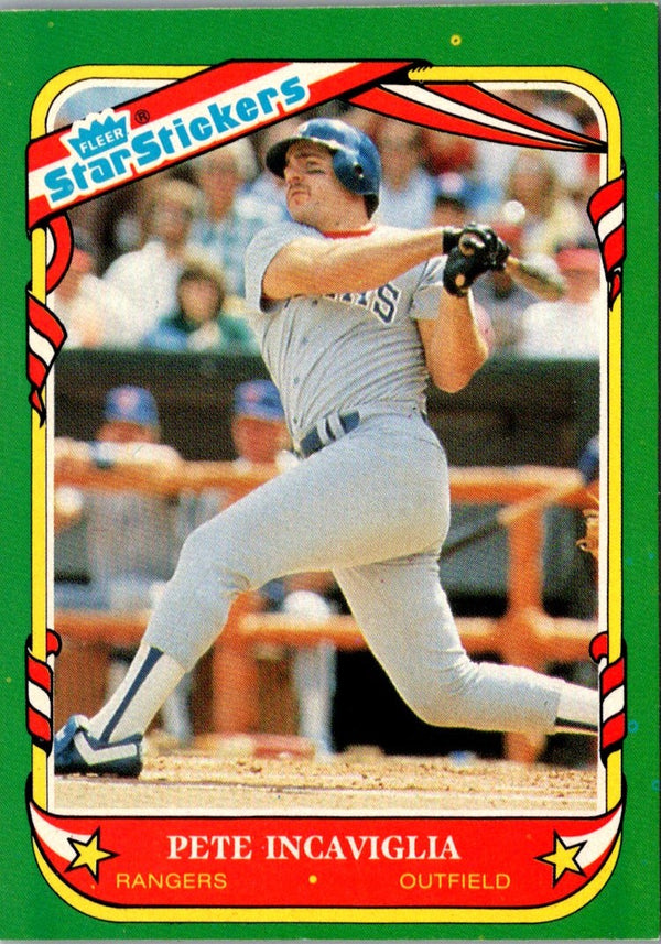 1987 Fleer Star Stickers Pete Incaviglia #66