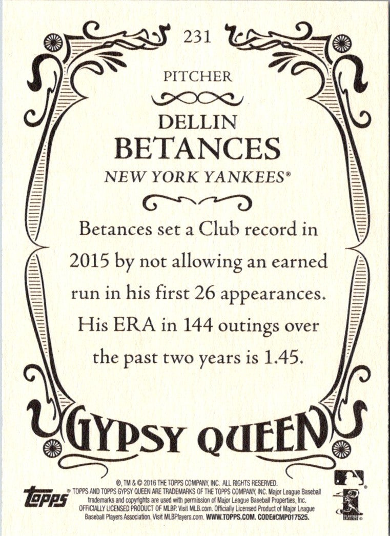 2016 Topps Gypsy Queen Dellin Betances