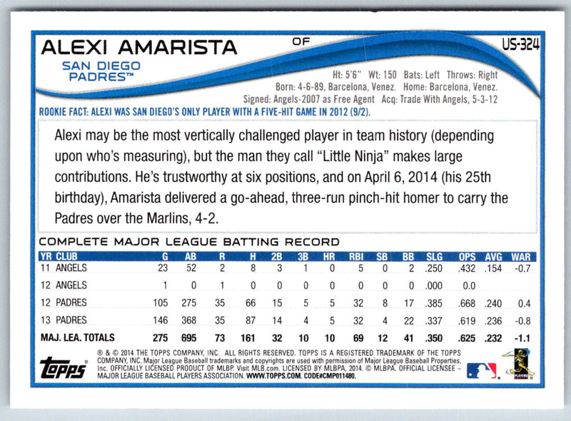 2014 Topps Update Alexi Amarista