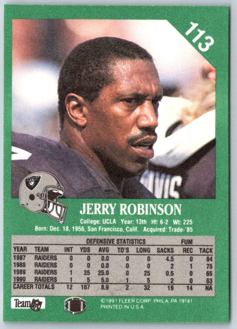 1991 Fleer Jerry Robinson