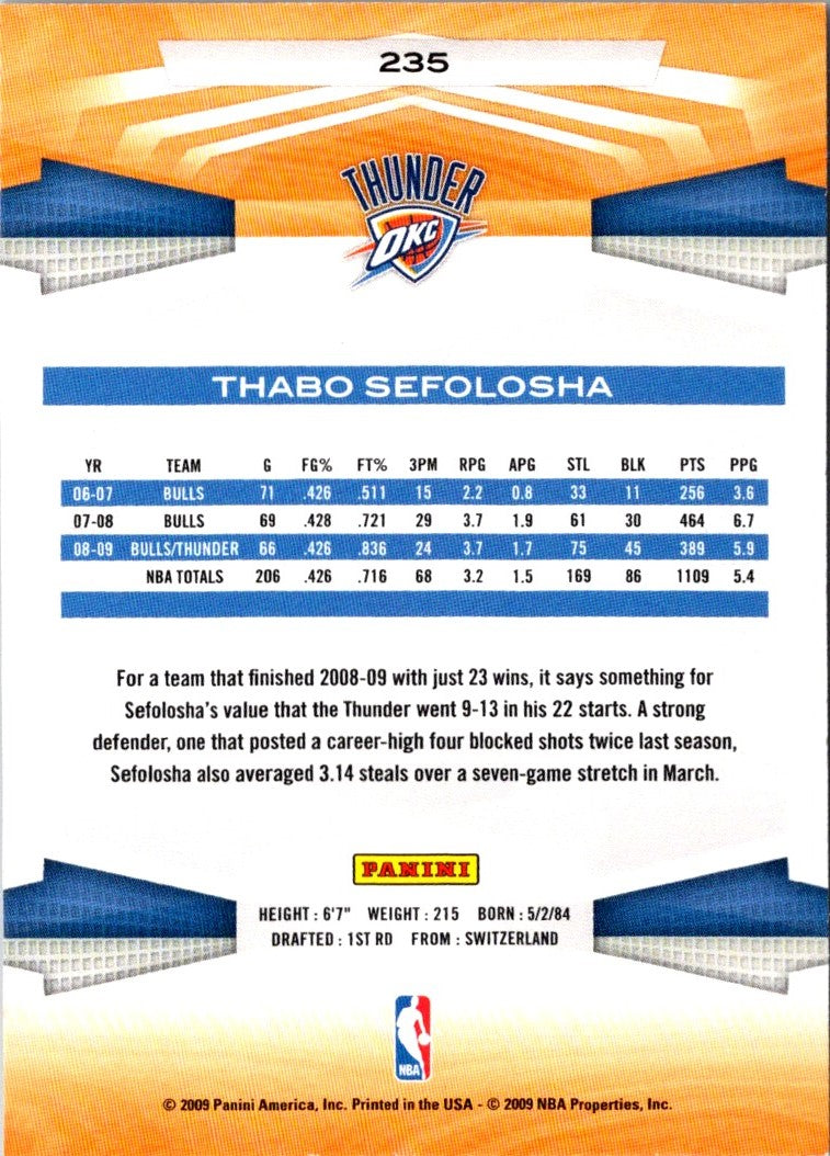 2009 Panini Thabo Sefolosha