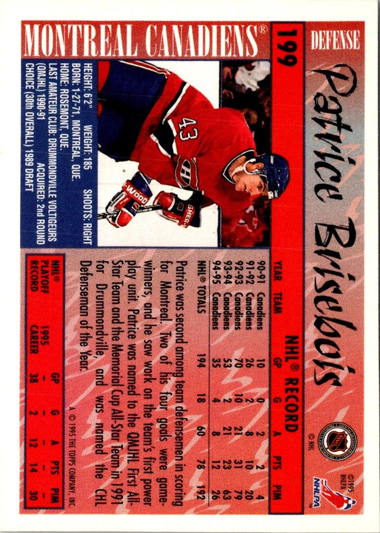 1995 Topps Patrice Brisebois