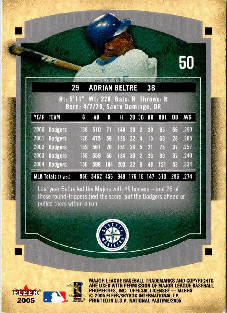 2005 Fleer National Pastime Adrian Beltre