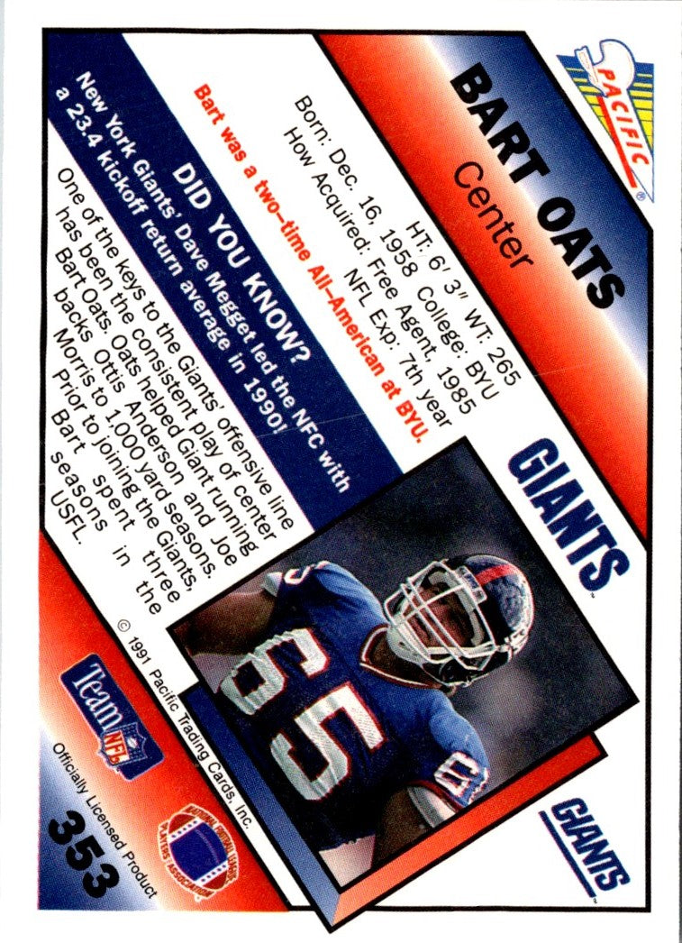 1991 Pacific Bart Oates