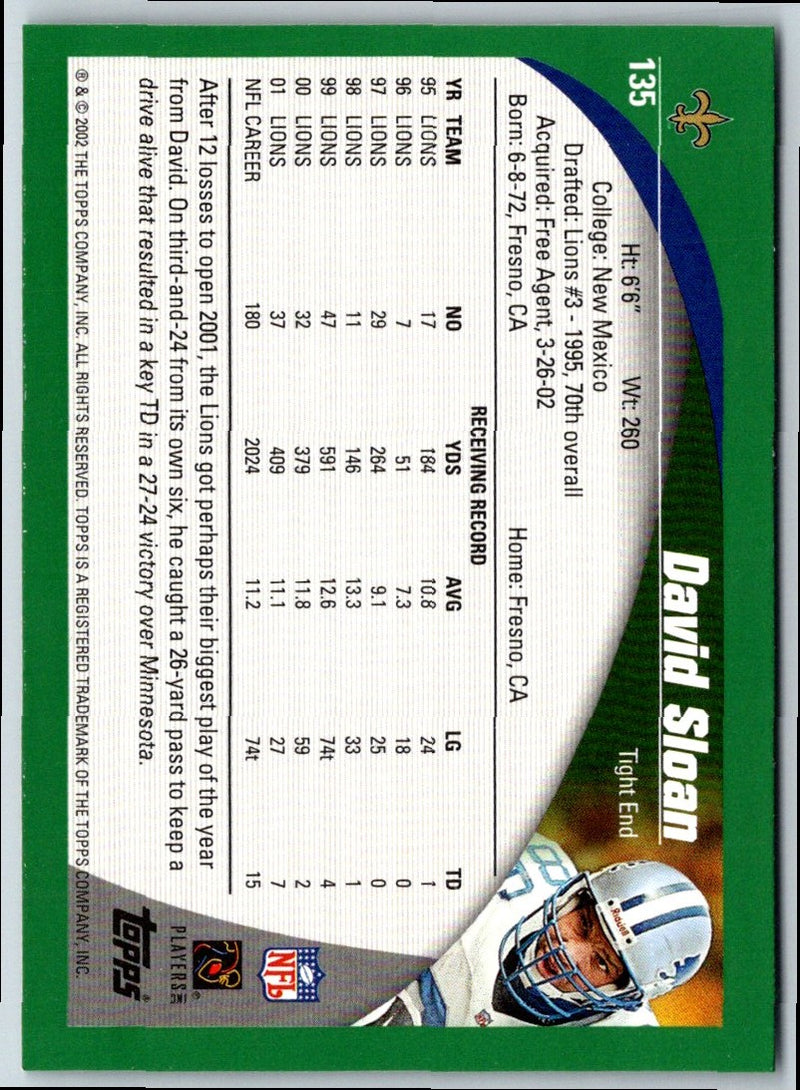 2002 Topps David Sloan