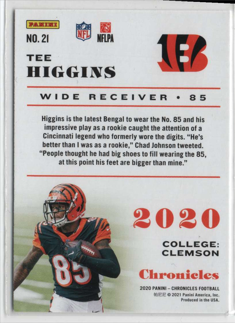 2020 Panini Absolute Rookie Materials Tee Higgins