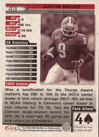 2005 SAGE HIT Justin Miller #49