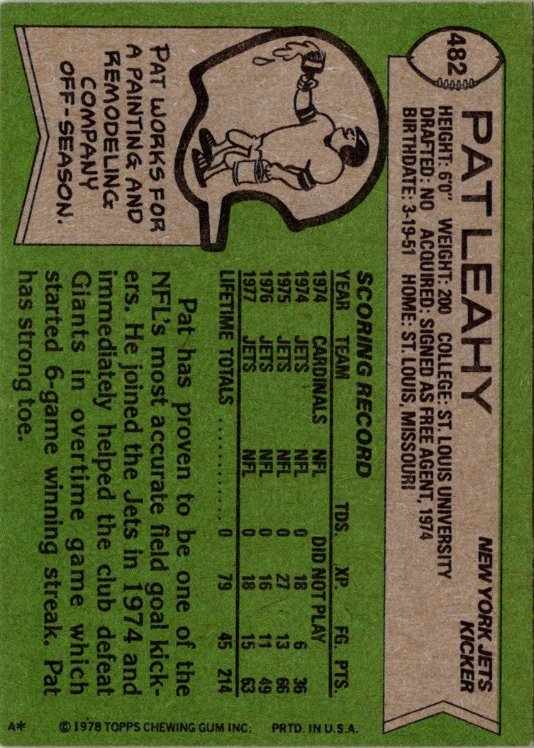 1978 Topps Pat Leahy