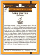 1989 Donruss Diamond  Kings Cory Snyder