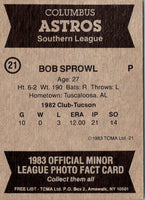 1983 TCMA Columbus Astros Bob Sprowl #21