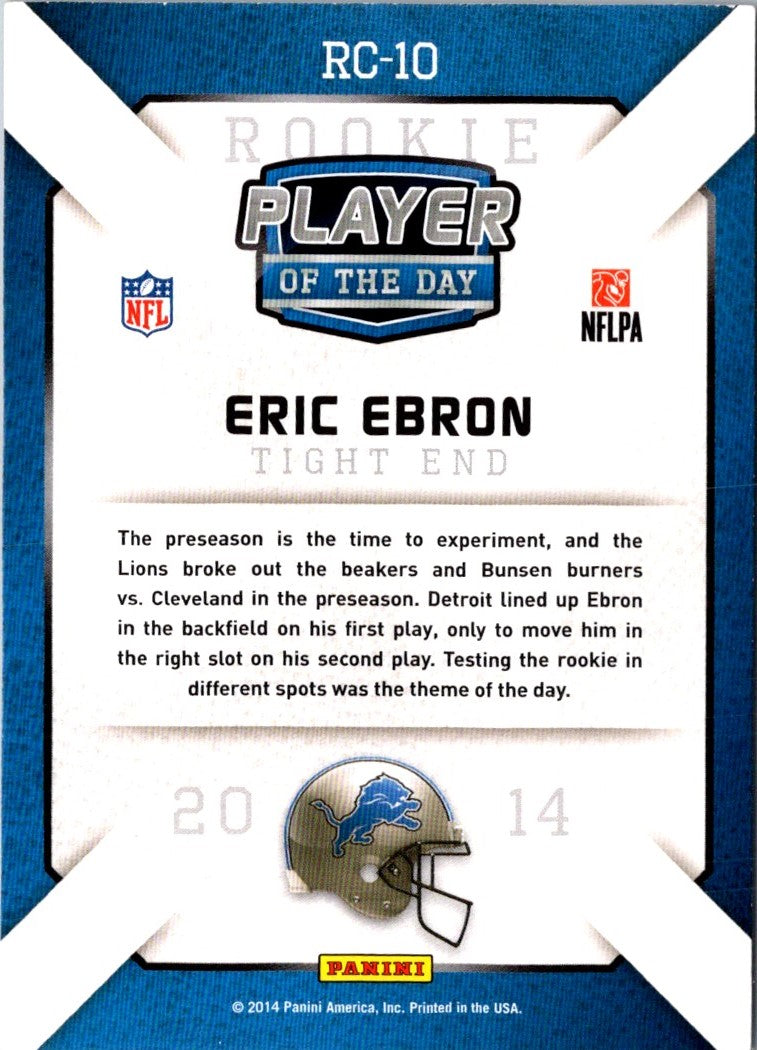 2014 Panini Player Of The Day Eric Ebron