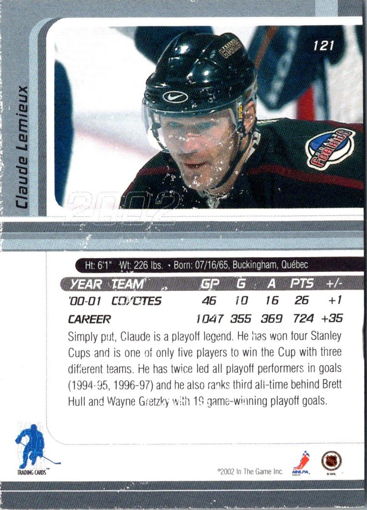 2001 Be a Player Signature Series Claude Lemieux