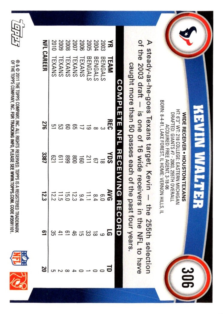 2011 Topps Kevin Walter