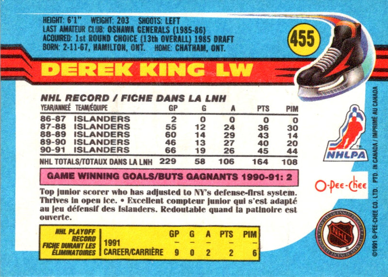 1991 O-Pee-Chee Derek King