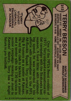 1978 Topps Terry Beeson #313 Rookie