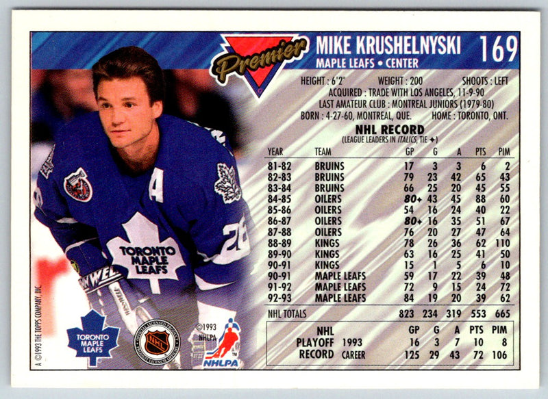 1993 Topps Premier Mike Krushelnyski