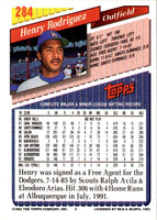 1993 Topps Henry Rodriguez #284