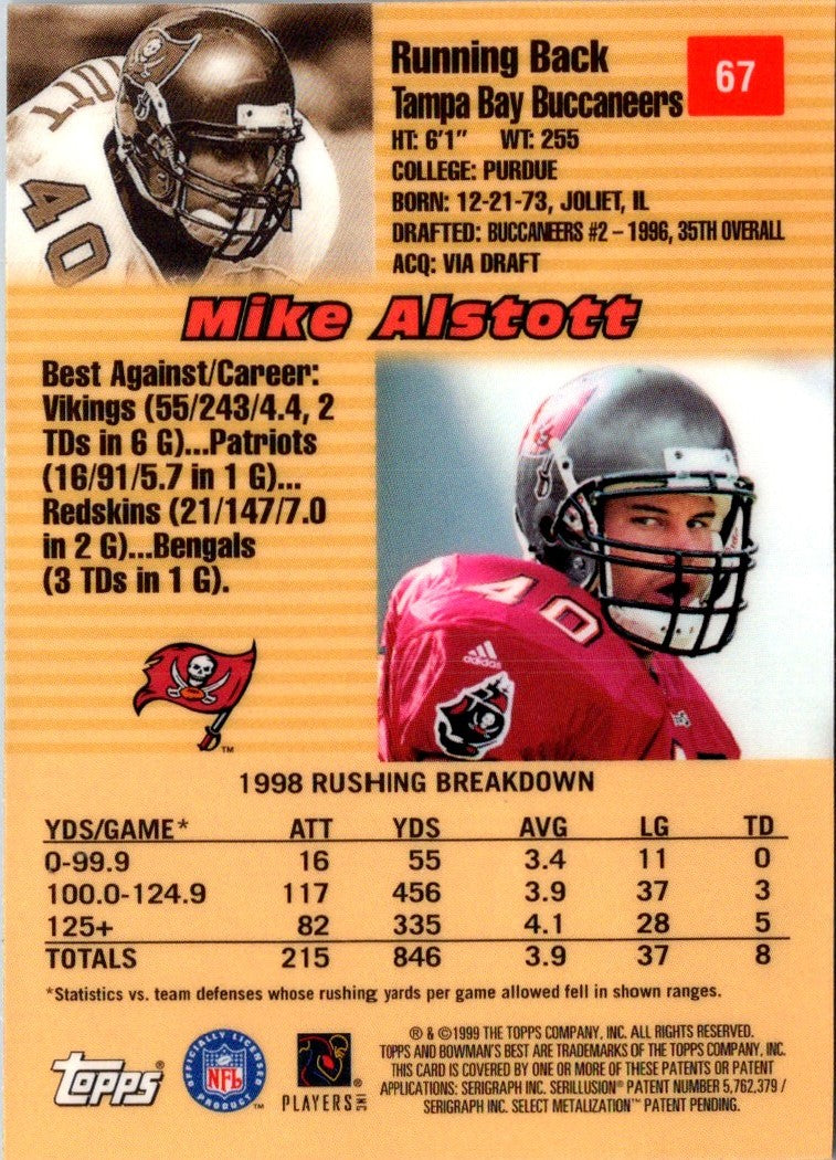 1999 Bowman's Best Mike Alstott