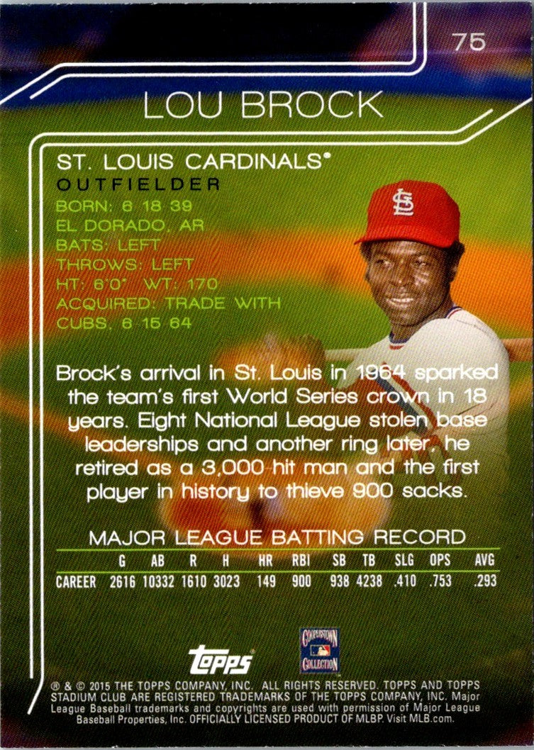 2015 Stadium Club Lou Brock