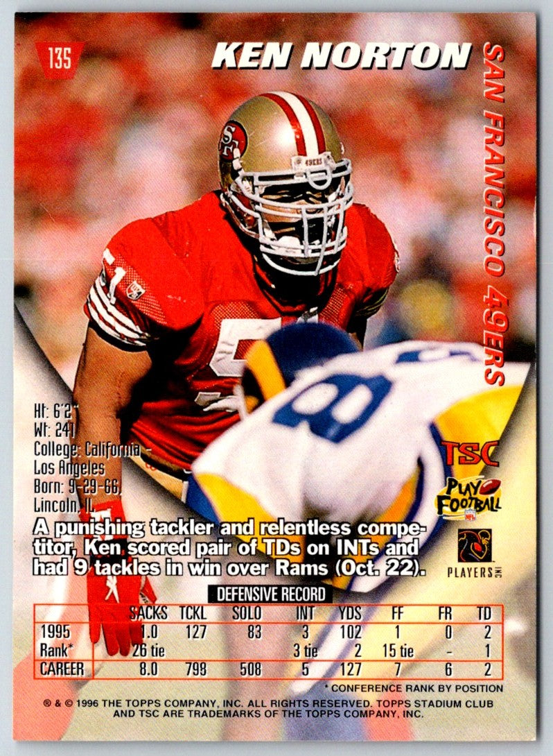 1996 Stadium Club Ken Norton