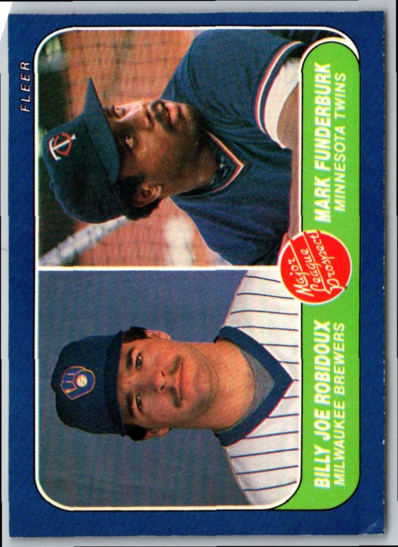 1986 Fleer Billy Joe Robidoux/Mark Funderburk