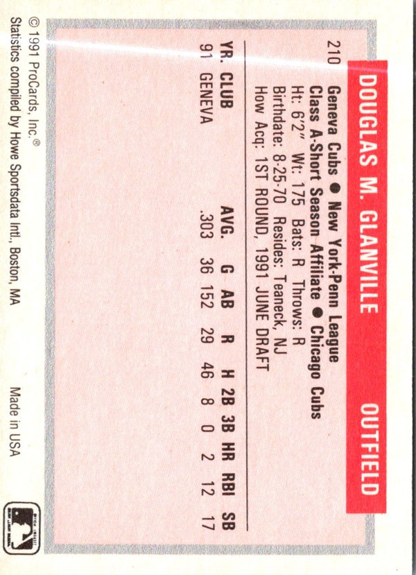 1991 ProCards Doug Glanville #210