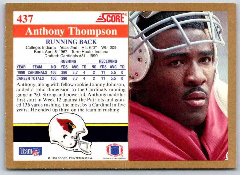 1991 Score Anthony Thompson
