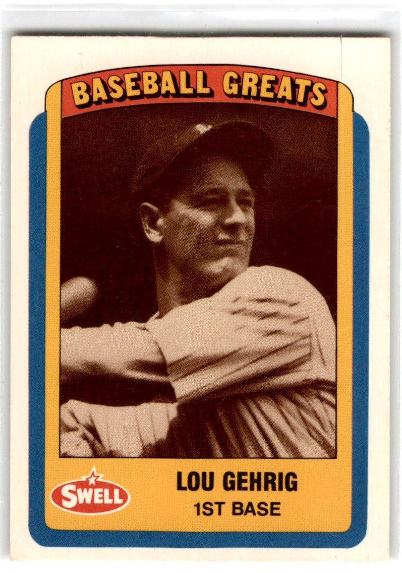 1990 Swell Baseball Greats Lou Gehrig