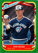 1987 Fleer Star Stickers Tom Henke