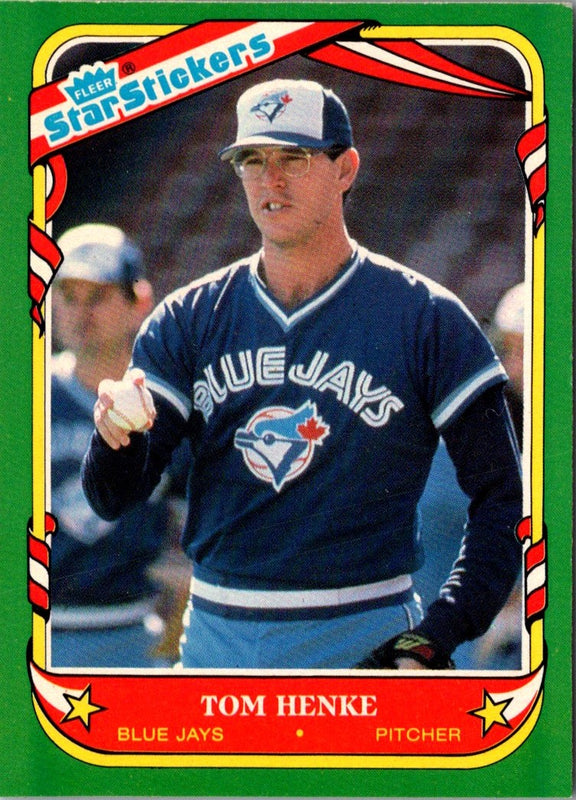 1987 Fleer Star Stickers Tom Henke #57