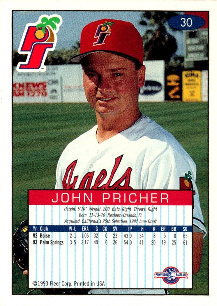 1993 Fleer Excel John Pricher