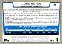 2012 Bowman Chrome Jose Reyes #63
